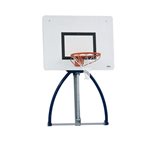 Basketballmål med gasslift system