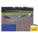 Standard skateanlegg med betongramper, anlegg nr. 4