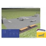 Standard skateanlegg med betongramper, anlegg nr. 8