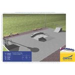 Standard skateanlegg med betongramper, anlegg nr. 9