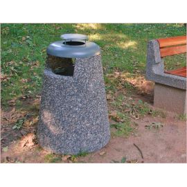 Avfallsbeholder 30 l med askebeger, betong